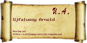 Ujfalussy Arnold névjegykártya