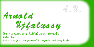 arnold ujfalussy business card